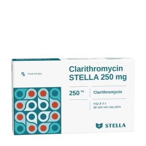 Clarithromycin Stella 250mg (2 vỉ x 10 viên/hộp)
